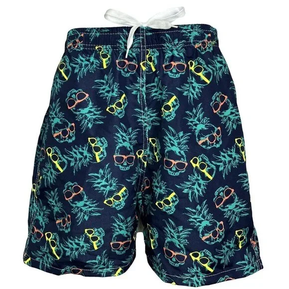 Boy Swim Shorts, Swimming Board Trunks, Drawstring Lining Beach, Sunglasses, NEW - Picture 1 of 3
